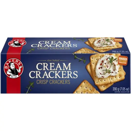 BAKERS CREAM CRACKERS 200G