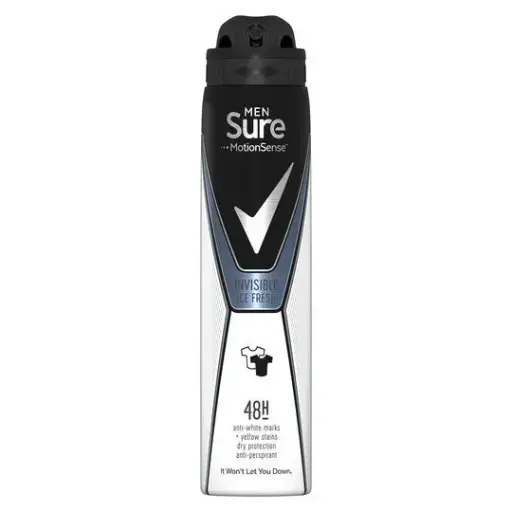 SURE MEN INVISIBLE ICE FRESH SPRAY 250ML
